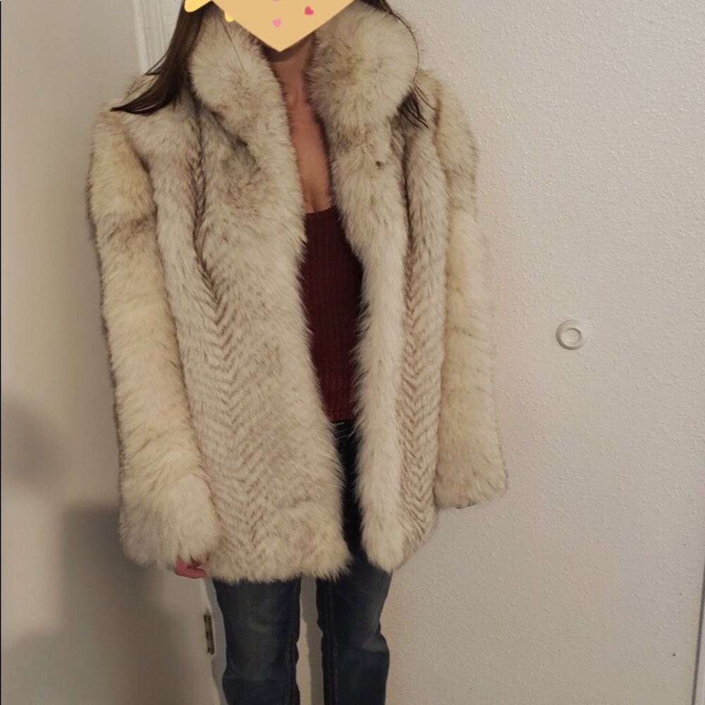 Real fur coat